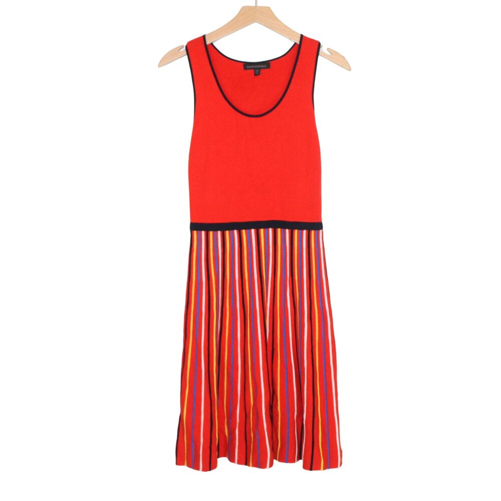 Banana Republic women's striped sleeveless a-line dress size XS colorful knit - Picture 2 of 12